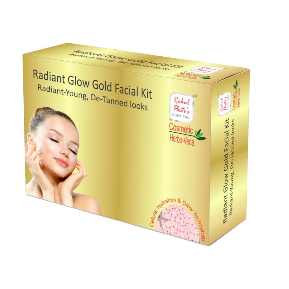 Radiant Glow Gold Facial Kit Small Front