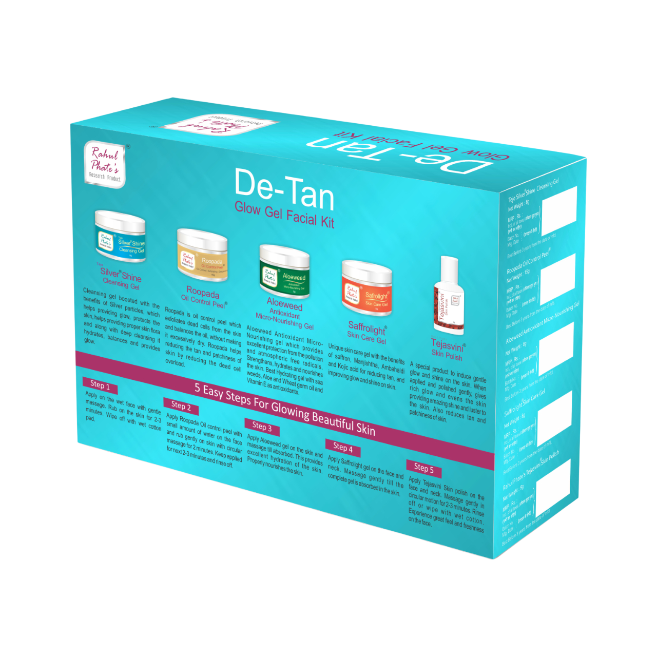 De-Tan Glow Gel Facial Kit (Small) 48g - Image 2